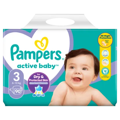 Pampers Active Baby 3, 90 Db Pelenka, 6kg-10kg termékhez kapcsolódó kép