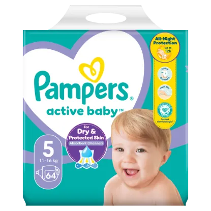 Pampers Active Baby 5, 64 Db Pelenka, 11kg-16kg termékhez kapcsolódó kép