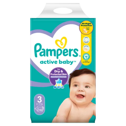 Pampers Active Baby 3, 152 Db Pelenka, 6kg-10kg termékhez kapcsolódó kép