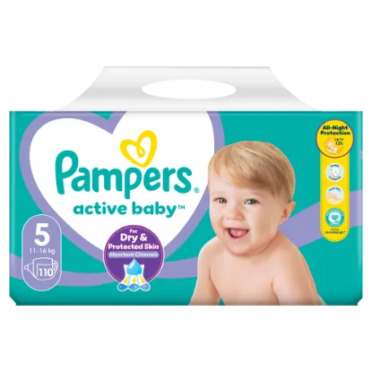 Pampers Active Baby 5, 110 Db Pelenka, 11kg-16kg termékhez kapcsolódó kép