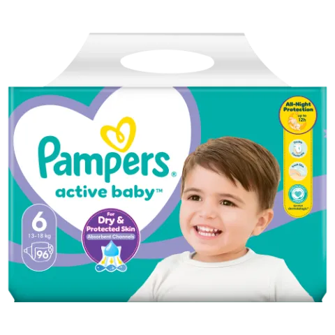 Pampers Active Baby 6, 96 Db Pelenka, 13kg-18kg termékhez kapcsolódó kép