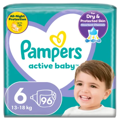 Pampers Active Baby 6, 96 Db Pelenka, 13kg-18kg termékhez kapcsolódó kép