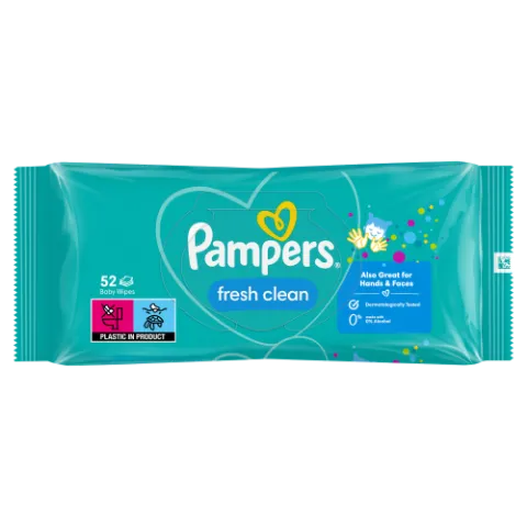 Pampers Fresh Clean Nedves Törlőkendő, 1 Csomag = 52 db termékhez kapcsolódó kép