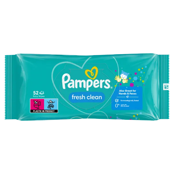 Pampers Fresh Clean Nedves Törlőkendő, 1 Csomag = 52 db termékhez kapcsolódó kép