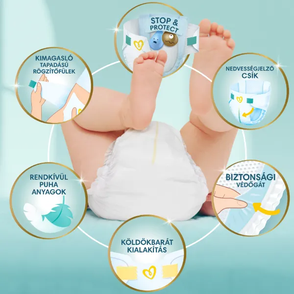 Pampers Premium Care Pelenka, 2 Méret, 68 db, 4kg-8kg termékhez kapcsolódó kép