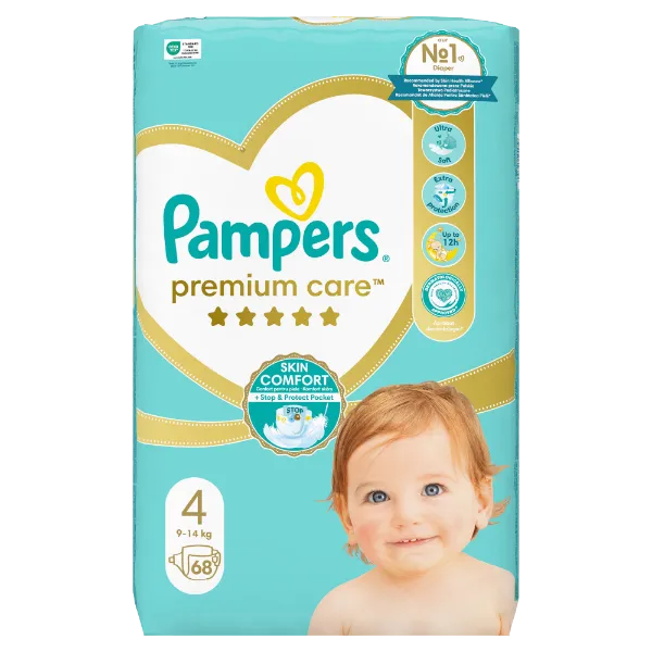 Pampers Premium Care Pelenka, 4 Méret, 68 db, 9kg-14kg termékhez kapcsolódó kép