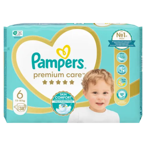 Pampers Premium Care Pelenka, 6 Méret, 38 db, 13kg+ termékhez kapcsolódó kép