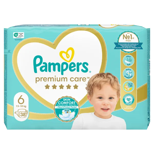 Pampers Premium Care Pelenka, 6 Méret, 38 db, 13kg+ termékhez kapcsolódó kép