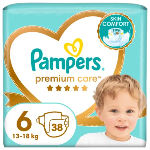 Pampers Premium Care Pelenka, 6 Méret, 38 db, 13kg+ termékhez kapcsolódó kép