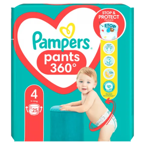 Pampers Pants Bugyipelenka, Méret: 4, 25 db pelenka, 9kg-15kg termékhez kapcsolódó kép