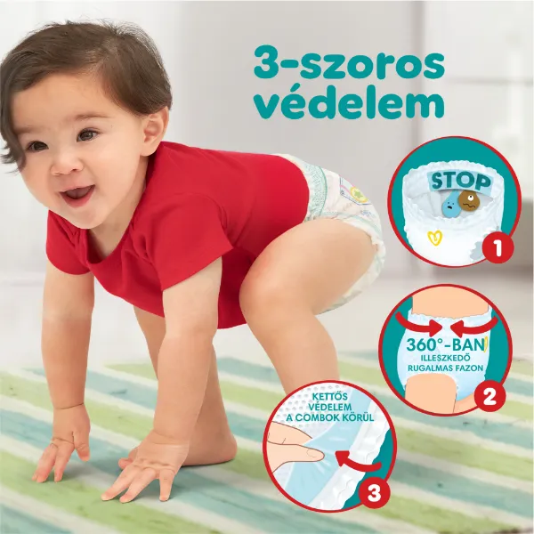 Pampers Pants Bugyipelenka, Méret: 4, 25 db pelenka, 9kg-15kg termékhez kapcsolódó kép