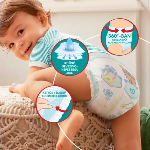 Pampers Pants Bugyipelenka, Méret: 4, 25 db pelenka, 9kg-15kg termékhez kapcsolódó kép