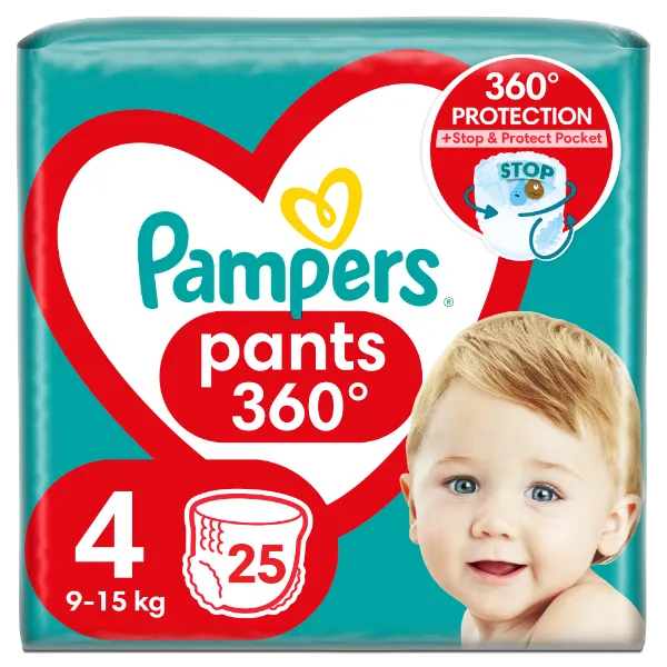 Pampers Pants Bugyipelenka, Méret: 4, 25 db pelenka, 9kg-15kg termékhez kapcsolódó kép