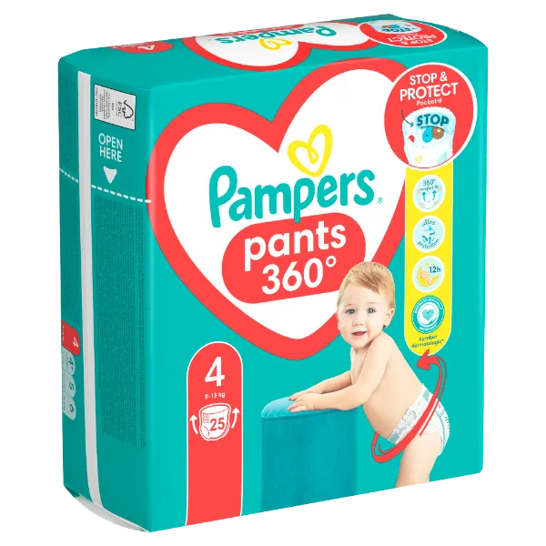 Pampers Pants Bugyipelenka, Méret: 4, 25 db pelenka, 9kg-15kg termékhez kapcsolódó kép