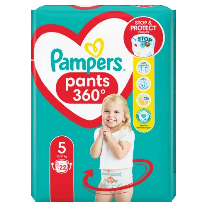 Pampers Pants Bugyipelenka, Méret: 5, 22 db pelenka, 12kg-17kg termékhez kapcsolódó kép