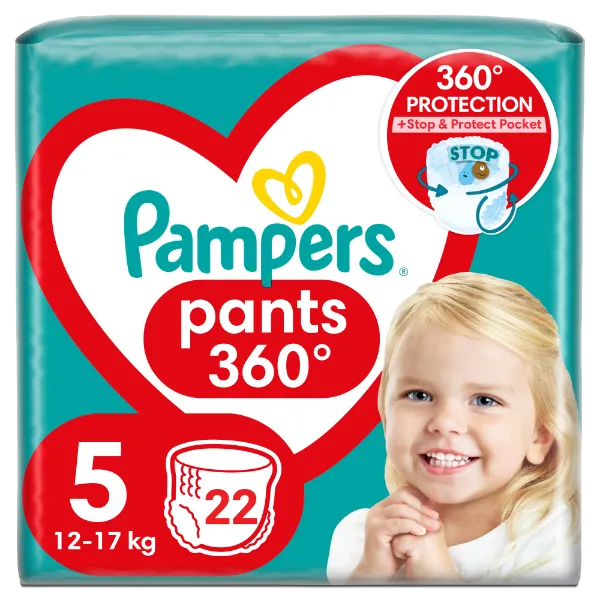 Pampers Pants Bugyipelenka, Méret: 5, 22 db pelenka, 12kg-17kg termékhez kapcsolódó kép