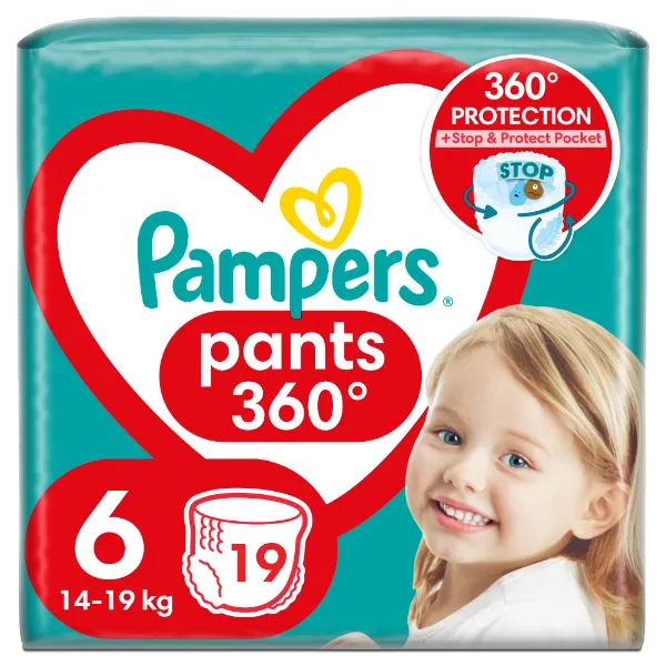 Pampers Pants Bugyipelenka, Méret: 6, 19 db pelenka, 14kg-19kg termékhez kapcsolódó kép