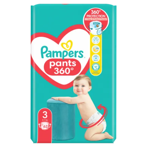 Pampers Pants Bugyipelenka, Méret: 3, 62 db pelenka, 6kg-11kg termékhez kapcsolódó kép