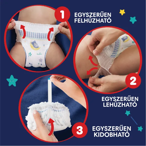 Pampers Pants Bugyipelenka, Méret: 4, 52 db pelenka, 9kg-15kg termékhez kapcsolódó kép