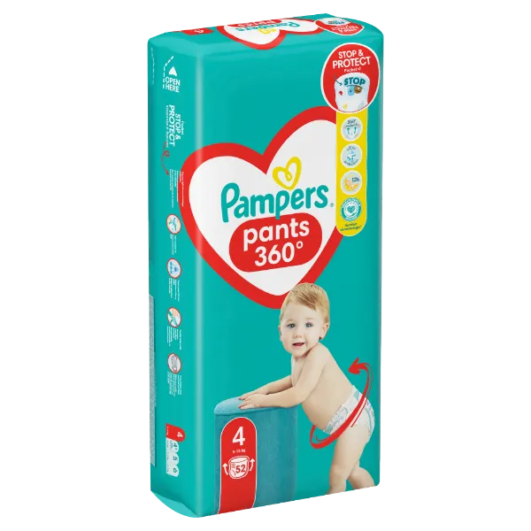 Pampers Pants Bugyipelenka, Méret: 4, 52 db pelenka, 9kg-15kg termékhez kapcsolódó kép