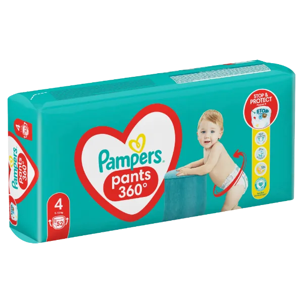 Pampers Pants Bugyipelenka, Méret: 4, 52 db pelenka, 9kg-15kg termékhez kapcsolódó kép