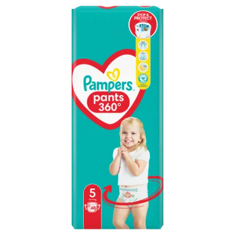 Pampers Pants Bugyipelenka, Méret: 5, 48 db pelenka, 12kg-17kg termékhez kapcsolódó kép