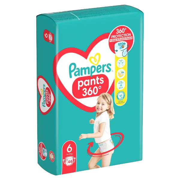 Pampers Pants Bugyipelenka, Méret: 6, 44 db pelenka, 14kg-19kg termékhez kapcsolódó kép