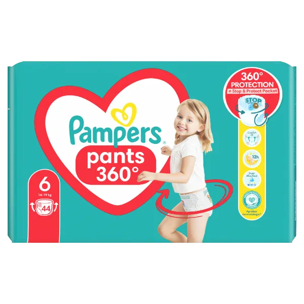 Pampers Pants Bugyipelenka, Méret: 6, 44 db pelenka, 14kg-19kg termékhez kapcsolódó kép