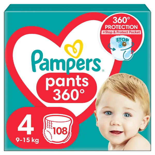 Pampers  Bugyipelenka, Méret: 4, 108 db Pelenka, 9kg - 15kg termékhez kapcsolódó kép