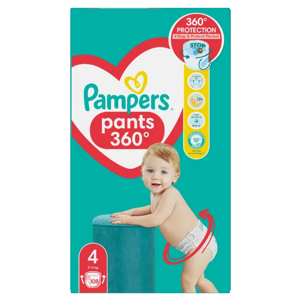 Pampers  Bugyipelenka, Méret: 4, 108 db Pelenka, 9kg - 15kg termékhez kapcsolódó kép