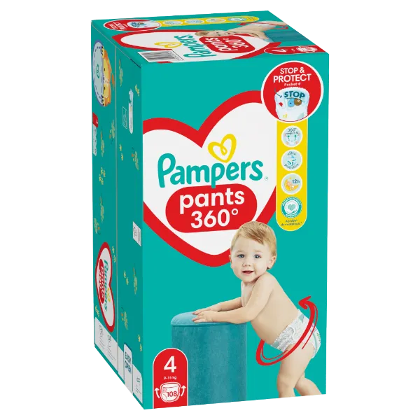 Pampers  Bugyipelenka, Méret: 4, 108 db Pelenka, 9kg - 15kg termékhez kapcsolódó kép