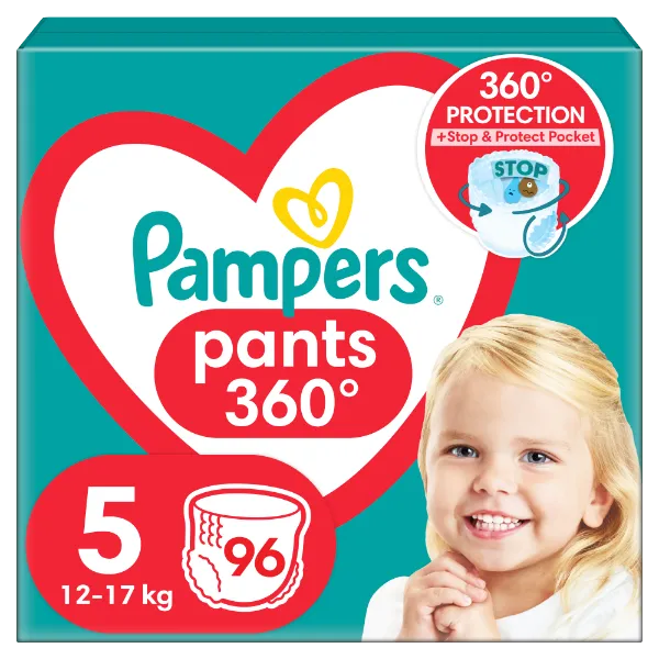 Pampers  Bugyipelenka, Méret: 5, 96 db Pelenka, 12kg-17kg termékhez kapcsolódó kép