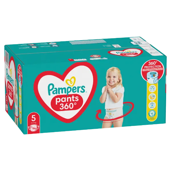 Pampers  Bugyipelenka, Méret: 5, 96 db Pelenka, 12kg-17kg termékhez kapcsolódó kép