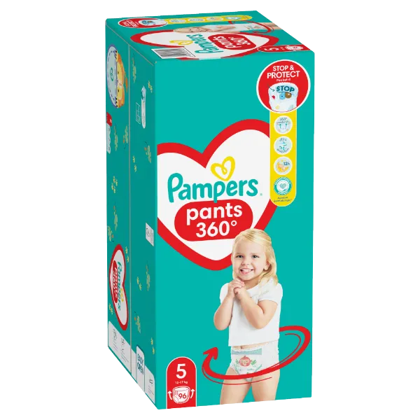 Pampers  Bugyipelenka, Méret: 5, 96 db Pelenka, 12kg-17kg termékhez kapcsolódó kép