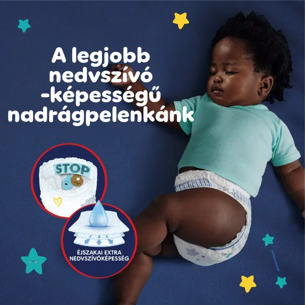 Pampers Night Pants Éjszakai Bugyipelenka, 4 Méret, 25 Bugyipelenka, 9kg-15kg termékhez kapcsolódó kép