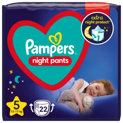 Pampers Night Pants Éjszakai Bugyipelenka, 5 Méret, 22 Bugyipelenka, 12kg-17kg termékhez kapcsolódó kép