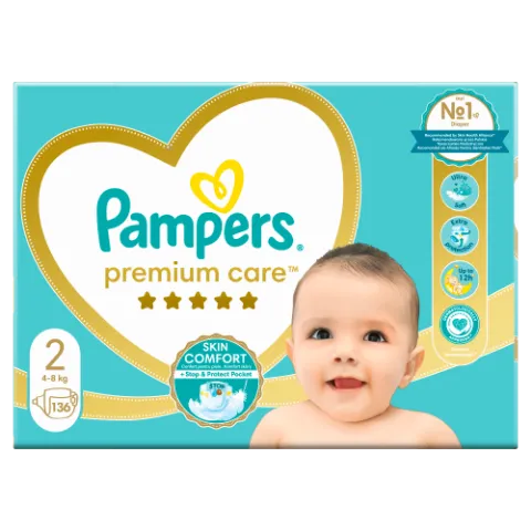 Pampers Premium Care Pelenka, 2 Méret, 136 db, 4kg - 8kg termékhez kapcsolódó kép