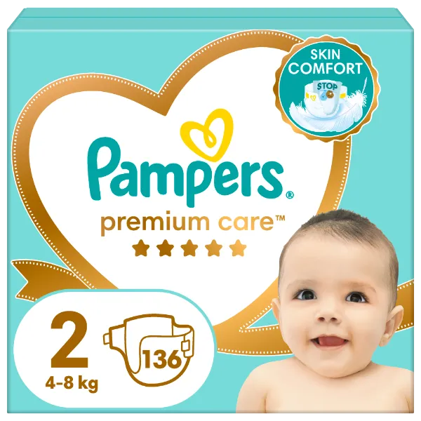 Pampers Premium Care Pelenka, 2 Méret, 136 db, 4kg - 8kg termékhez kapcsolódó kép