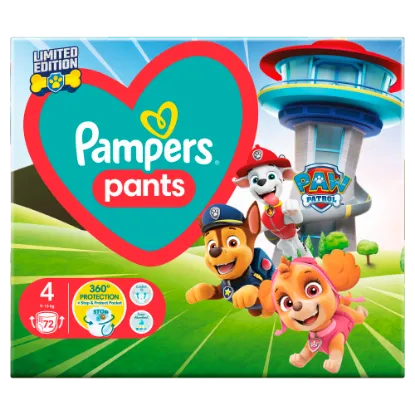 Pampers Pants Paw Patrol Kiadás, Méret: 4, 72 db Pelenka, 9kg - 15kg termékhez kapcsolódó kép