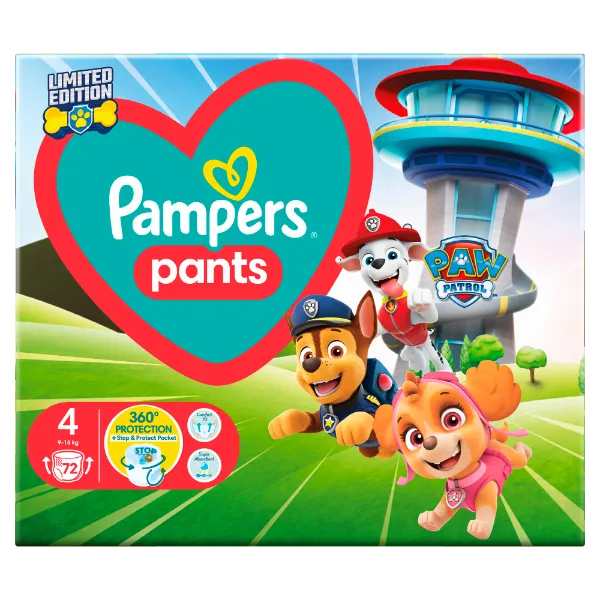 Pampers Pants Paw Patrol Kiadás, Méret: 4, 72 db Pelenka, 9kg - 15kg termékhez kapcsolódó kép