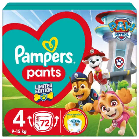 Pampers Pants Paw Patrol Kiadás, Méret: 4, 72 db Pelenka, 9kg - 15kg termékhez kapcsolódó kép