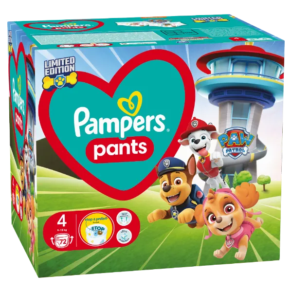 Pampers Pants Paw Patrol Kiadás, Méret: 4, 72 db Pelenka, 9kg - 15kg termékhez kapcsolódó kép