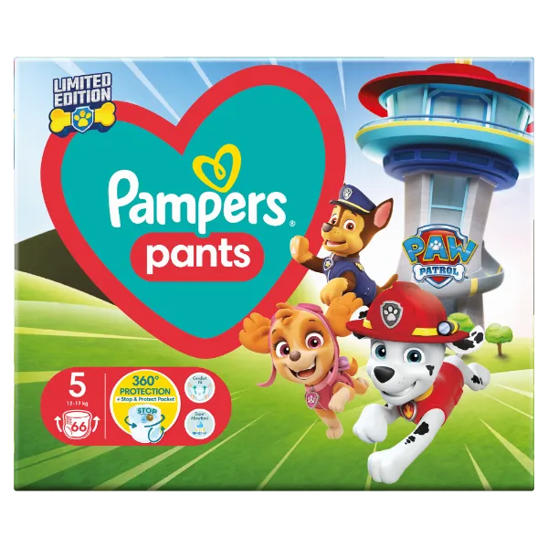 Pampers Pants Paw Patrol Kiadás, Méret: 5, 66 db Pelenka, 12kg - 17kg termékhez kapcsolódó kép