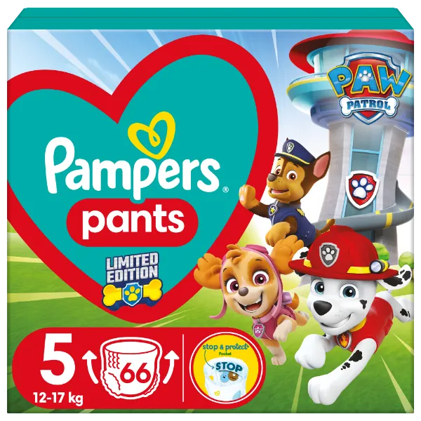 Pampers Pants Paw Patrol Kiadás, Méret: 5, 66 db Pelenka, 12kg - 17kg termékhez kapcsolódó kép