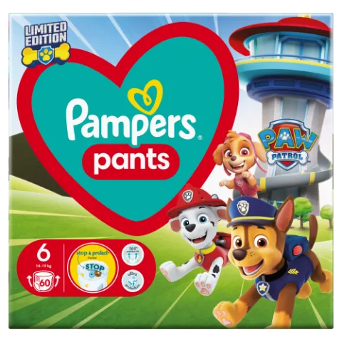 Pampers Pants Paw Patrol Kiadás, Méret: 6, 60 db Pelenka, 14kg - 19kg termékhez kapcsolódó kép