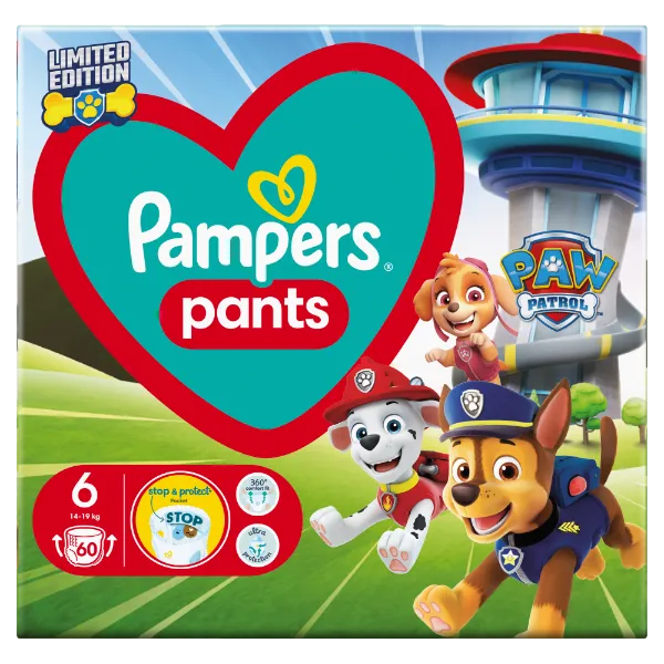 Pampers Pants Paw Patrol Kiadás, Méret: 6, 60 db Pelenka, 14kg - 19kg termékhez kapcsolódó kép