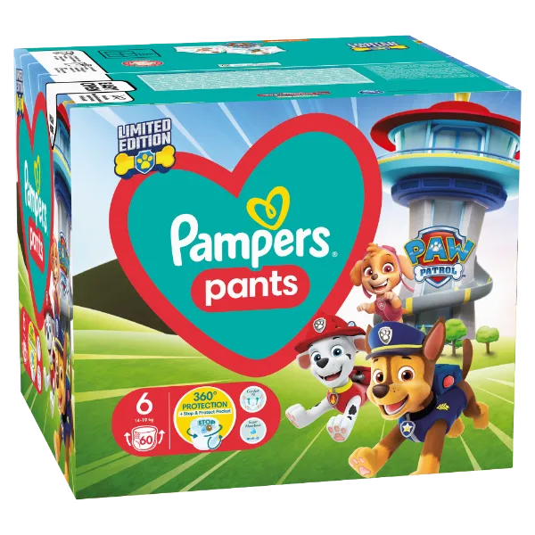 Pampers Pants Paw Patrol Kiadás, Méret: 6, 60 db Pelenka, 14kg - 19kg termékhez kapcsolódó kép