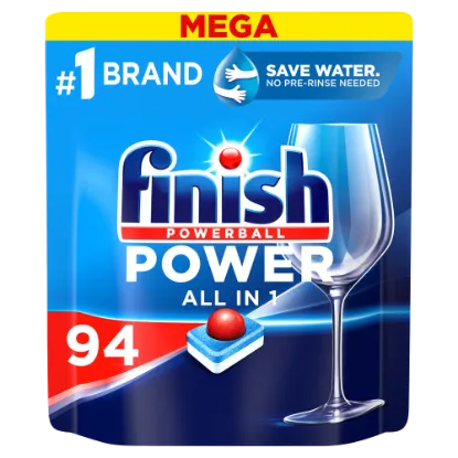 Finish Powerball Power All in 1 Regular mosogatógép tabletta 94 db 1504 g termékhez kapcsolódó kép