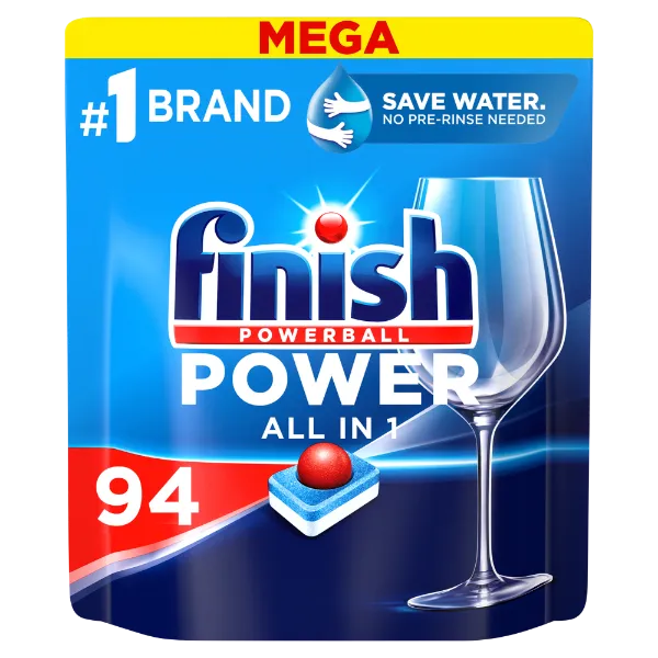 Finish Powerball Power All in 1 Regular mosogatógép tabletta 94 db 1504 g termékhez kapcsolódó kép