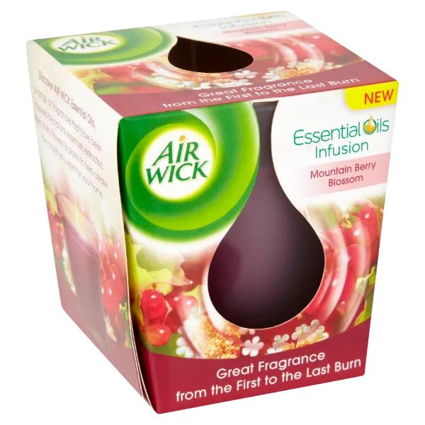 Air Wick Essential Oils Infusion Erdei Gyümölcs Virág illatgyertya 105 g termékhez kapcsolódó kép